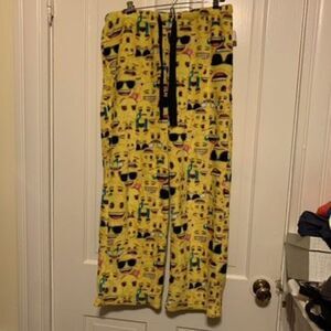 Emoji Size Women’s Medium 8/10 Fleece Pajama Lounge Sleep Pants